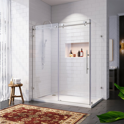 SALLY Slim Frameless Sliding 8mmGlass Shower Door Enclosure