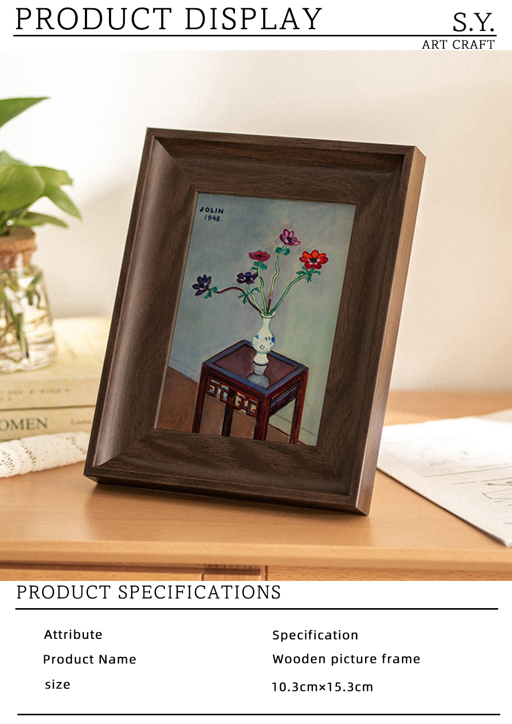 Premium Rustic Wood Frame for Home Decor X