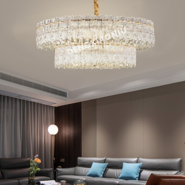Groothandel moderne luxe kristallen kroonluchter voor hotelvilla dineren en woonkamer