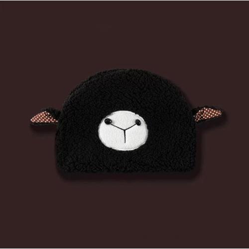 Black Mountain goat curly furry fisherman's hat