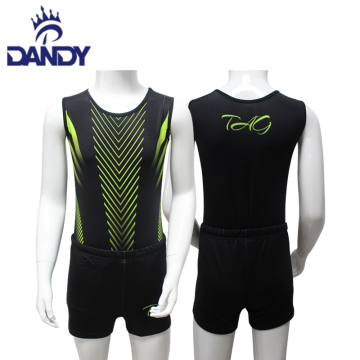 Boys gymnastics unitards and shorts