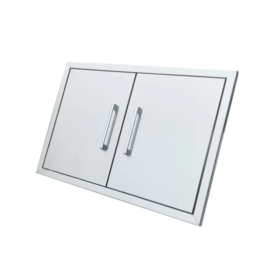 33 Inch Double Door W/ Towel Hook Customized Bbq island stainless steel built-in bbq double access door