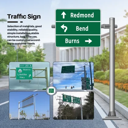 Factory Direct Chinese T-Shape Multifunctional 6 Meter Traffic Sign Pole
