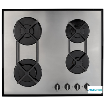 HOJ de gas de acero inoxidable con soportes de hierro fundido