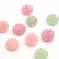 New DIY 100pcs 16mm Resin Cute Flower Flatback Stone Wedding Buttons Craft Scrapbook