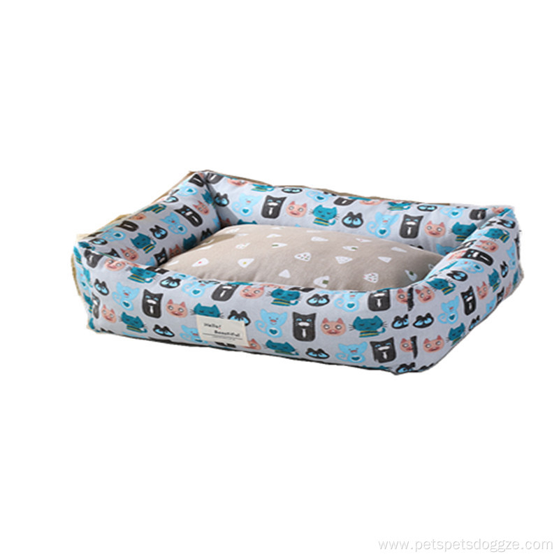 multi color rectangle luxury pet dog beds