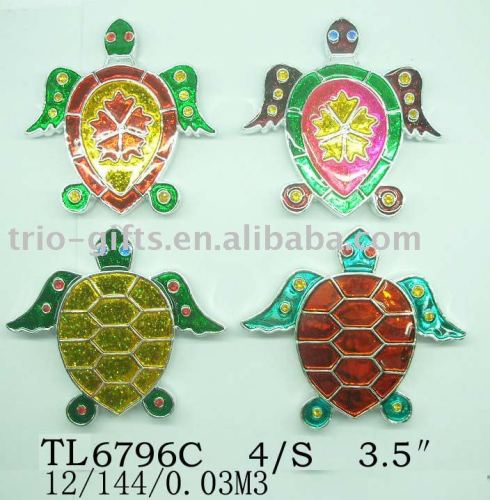 Polyresin plated tortoise magnet