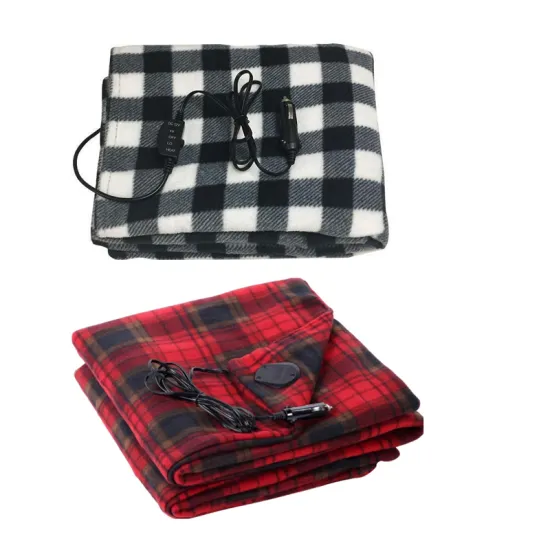 145*100cm Winter Heated 12V Car Electrical Blanket New Lattice Energy Saving Warm Car Heating Blanket Constant Temperature