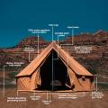 Ytterlead utomhus bomullsduk Glamping Yurt Bell Tent