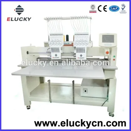 Two head commercial embroidery machine as good as feiya embroidery machine