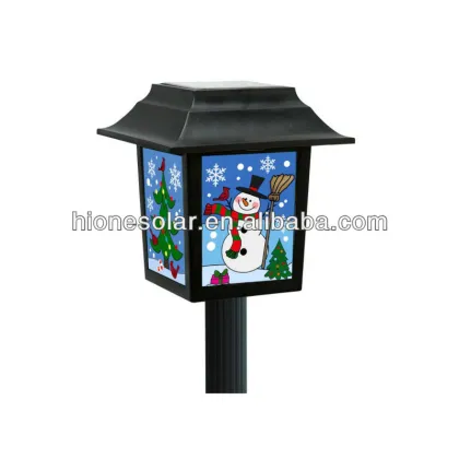 Garden Sun Light Snowman Solar Led Lights Lantern