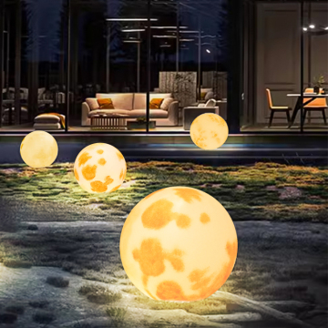Solar-Powered Plastic LED Garden Ball Light with 18650 Battery