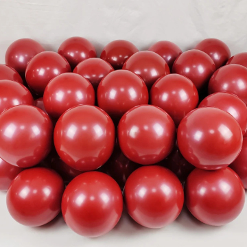 Gorąco sprzedające 10 -calowe balony z podwójnym warstwą Garnet Czerwony lateks na dekoracje przyjęcia weselnego