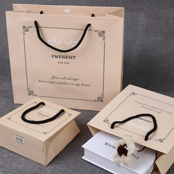 Custom Logo Shopping Kraft Bags with 1 moq