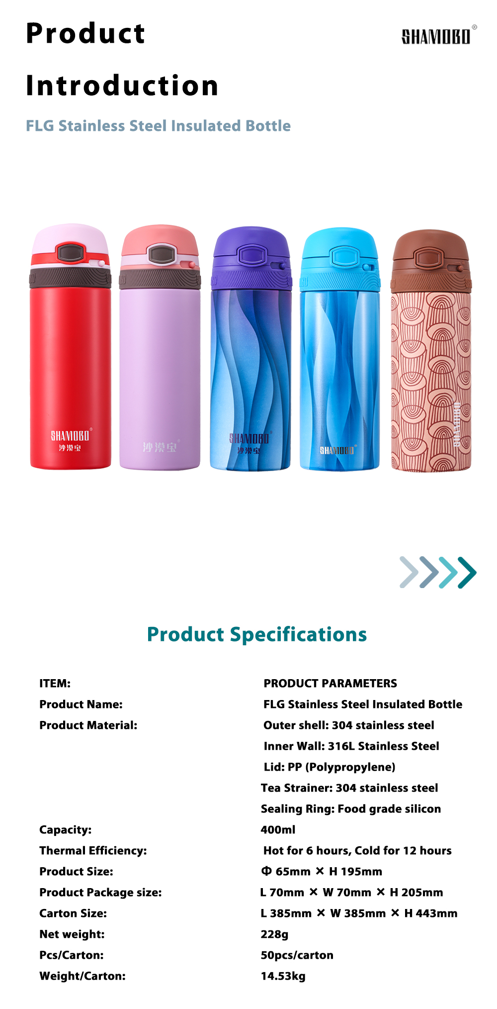 FLG Stainless Steel Insulated Bottle x 2