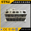 كتلة الأسطوانة ASSY 6731-21-1170 لمحرك Komatsu S6D102E-1F-US