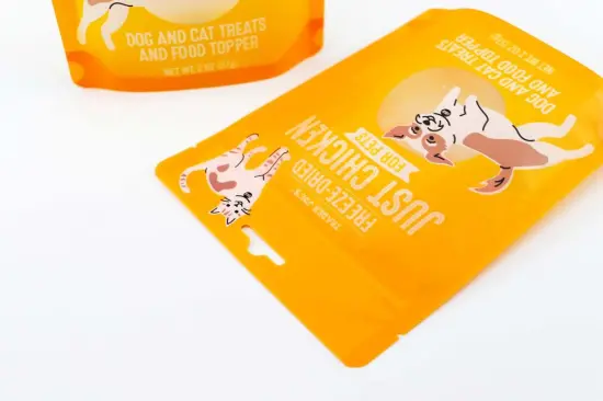 Custom Pet Food bag Dog food yellow bag
