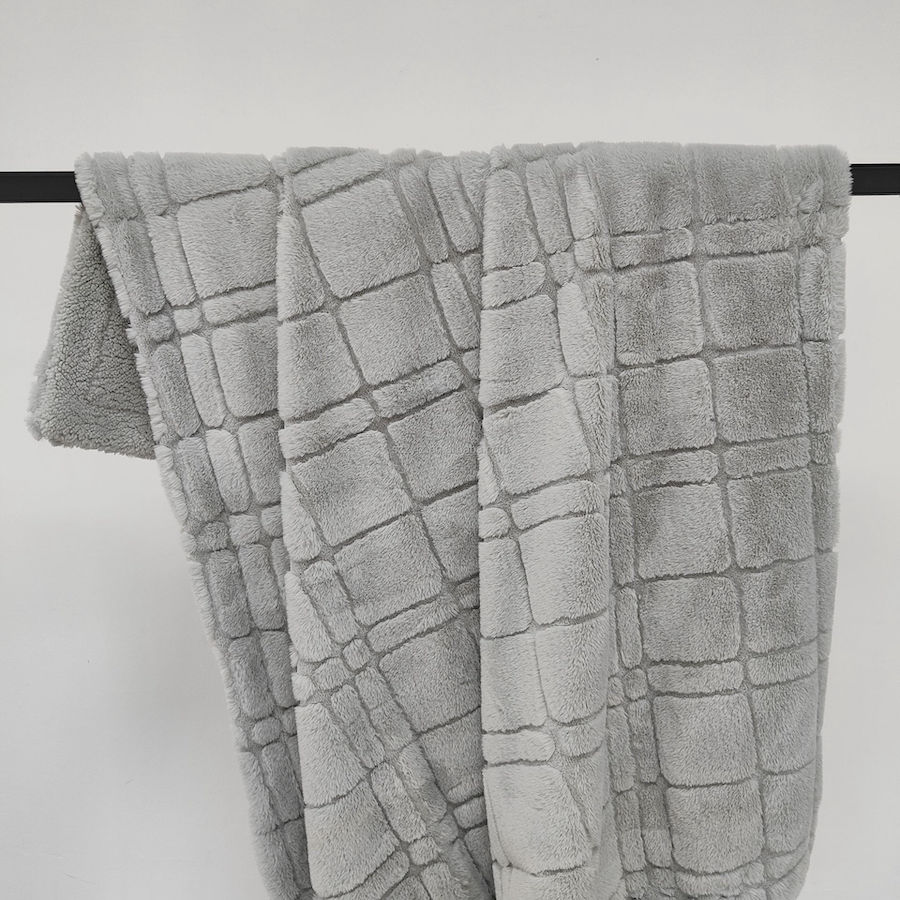 Plaid Jacquard Kaninchenfelldecke