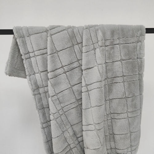 Plaid Jacquard Kaninchenfelldecke