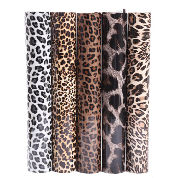 2022 Ausgabe Leopardenmuster Vinyl -Aufkleber, 25 cm x 30 cm, PU -Wärmeübertragungs -Vinyl für Textil - Fabrik Großhandel