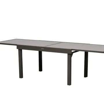 Modern Extendable Aluminum Outdoor Dining Table for Garden or Courtyard