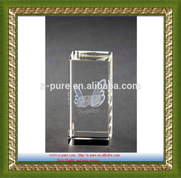 wholesale 3d engraved crystal cube,Customer's Logo engraved crystal cube