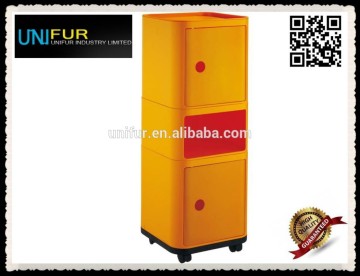 High quality ABS square modern componibili plastic container with wheels