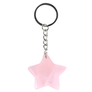 Rose Quartz 30mm Star Pendant Pendant Keychain