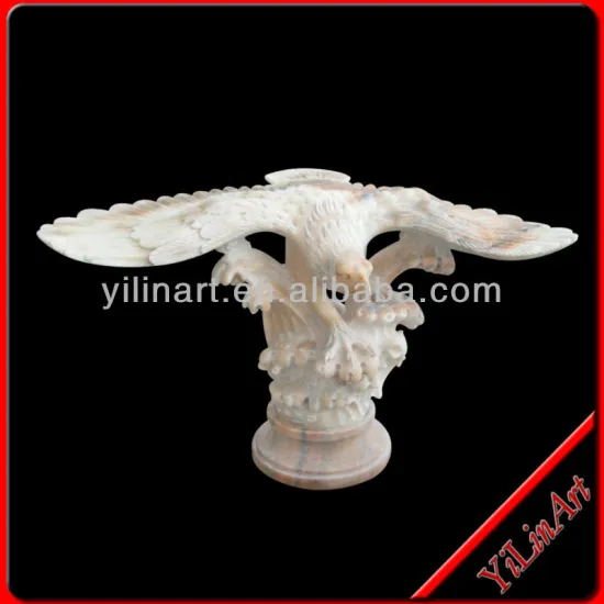 Hand Carved Granite Stone Garden Eagle Statue