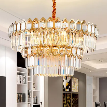 Factory Price Golden Chandelier: Luxury Modern Circle Pendant Light