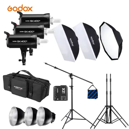 Godox SK400II 1200W Professional Photo Lighting Kit with Softbox and Stand