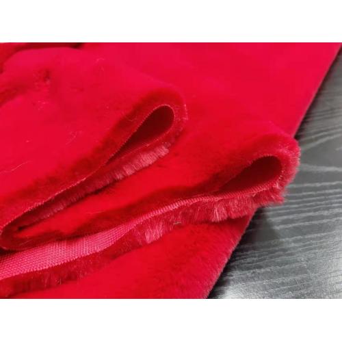 100% tissu de tricot de cheveux de vison semblable à un lapin en polyester
