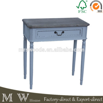 Pine Wood Office Desk, één lade bureau, Franse houten bureau