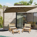 Outdoor Roman umbrella with light