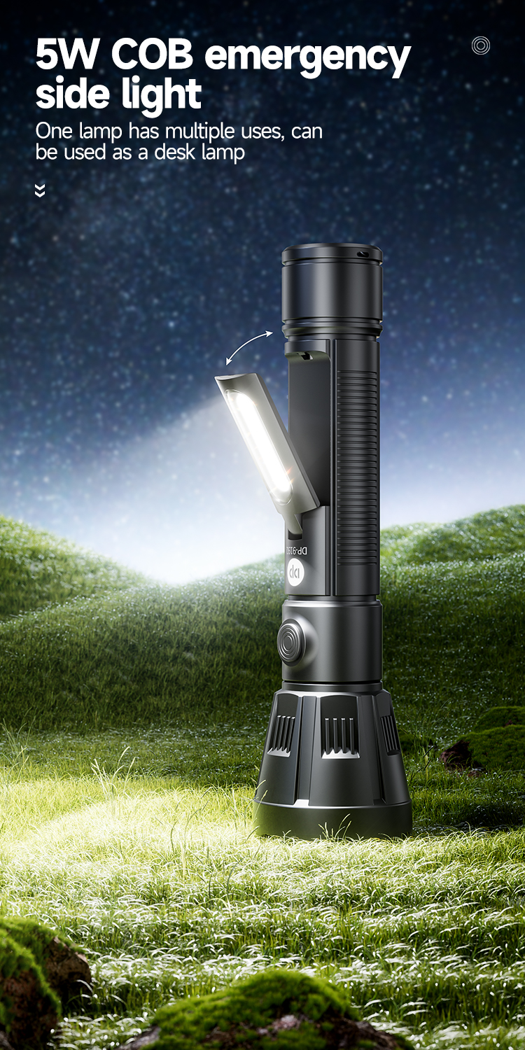 04-9192A-LED Super Bright Solar Charging Rechargeable Tactical Flashlight Torch
