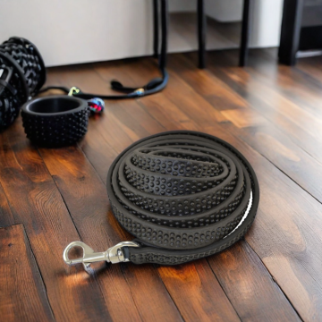 Personalized Riveted Gun Leash for Hunting Dogs - Durable PVC Coated Nylon Lead