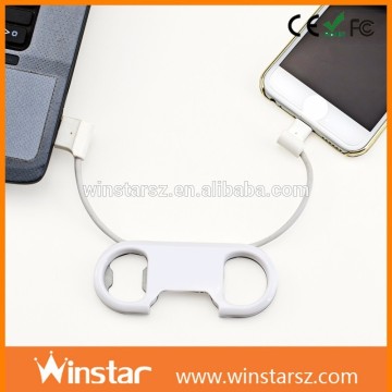 20cm keyring design braided usb cable usb cable and bottle opener