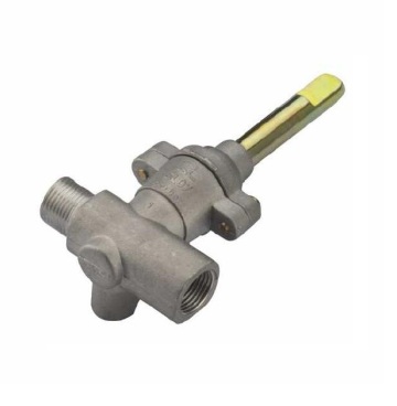 Dual outlet gas valve for oven