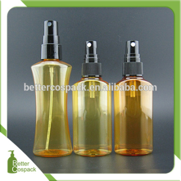 2oz argan oil spray bottle, PET bottle for hair care product transparent yellow color