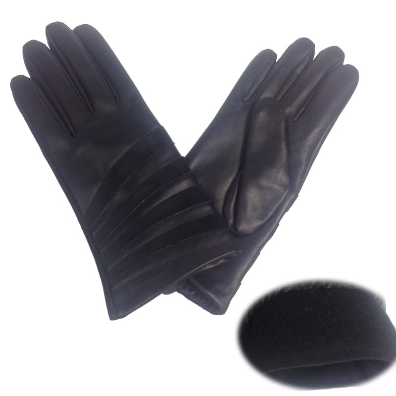 New design leather gloves ladies