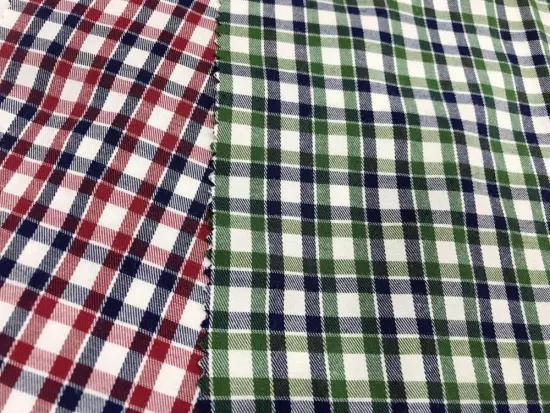 T/C(48%Cotton52%Polyester)Twill Yarn-dyed Plaid Fabric