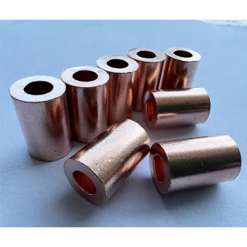 Wire Rope Sleeves, Loops, and Accessories: 3/16\" Copper Crimping Loop Sleeves, Copper Stop Buttons, and Single Barrel Cable Ferrules in an Assortment Kit