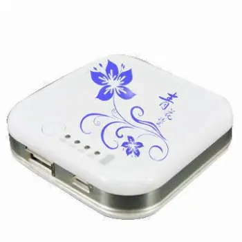 3,000mAh Portable Power Bank with Blue and White Porcelain