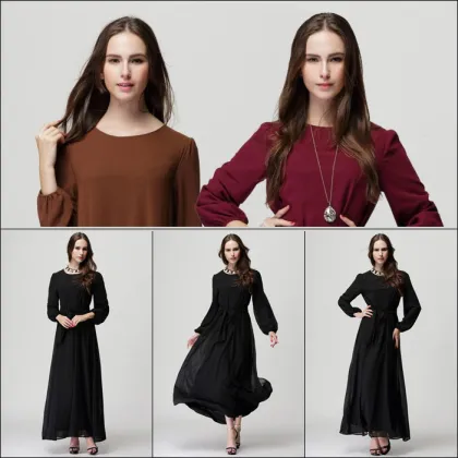 New Arrival Elegant Casual Muslim Abaya Islamic Clothing for Women
