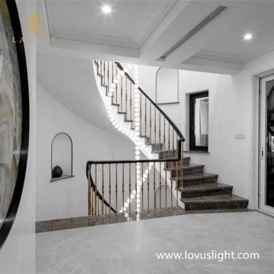White pearl shape chandelier villa staircase chandelier Large custom creative light luxury chandelier