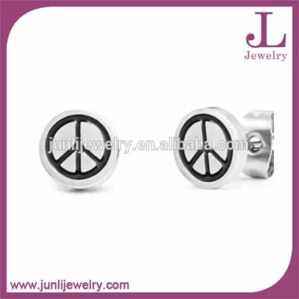 Men's Fleur De Lys Stainless Steel Stud Earrings