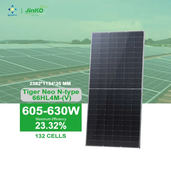 Jinko PV Module Tiger Neo N-Type Solar Panels: 605W to 630W Monocrystalline Solar Panels with 182mm