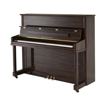 WILLIAMSAMES S6C Upright Piano Ebony Polished Home 126cm Acoustic Piano