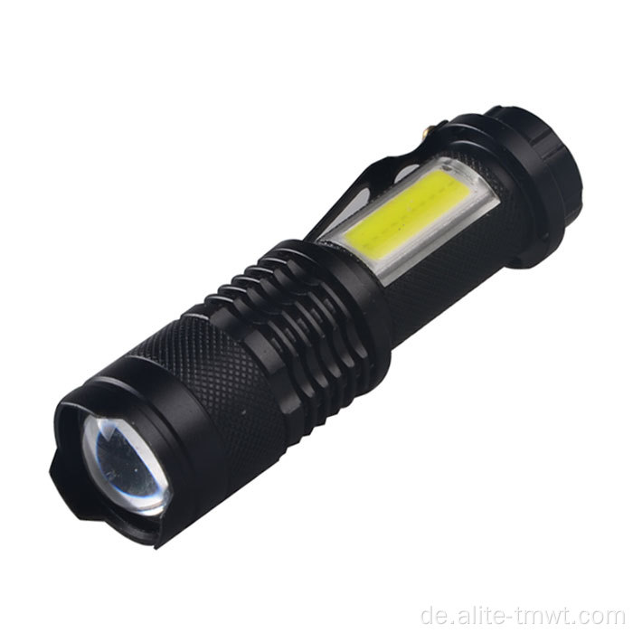 Wiederaufladbare Mini -Taschen -Torch Taschenlampe USB mit Clip