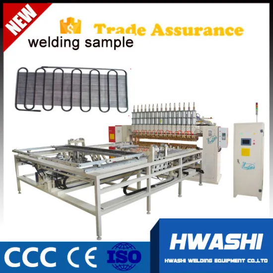 Hwashi Automatic Condenser Copper Buddy Tube and Wire Welding Machine